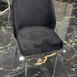 Sedia in velluto piastrina