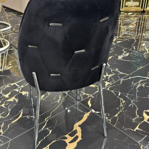 Sedia in velluto piastrina